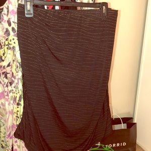 Lane Bryant black and gold dot tube top size 26/28